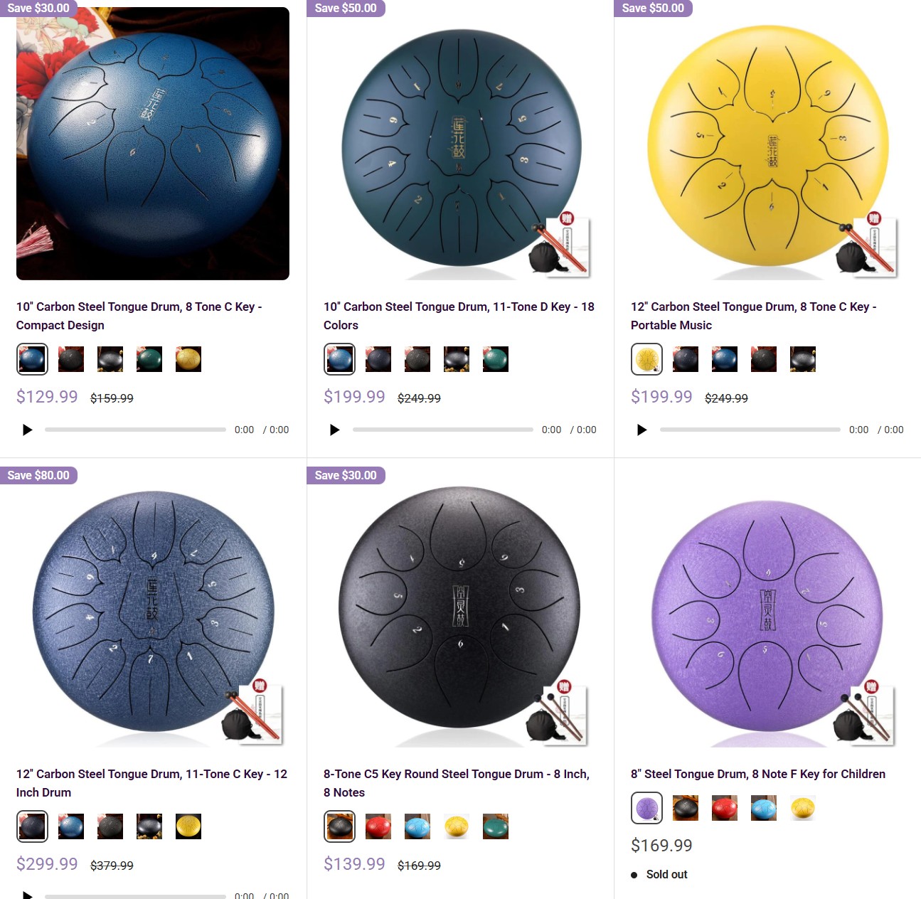 Healing Sounds tongue drum collection